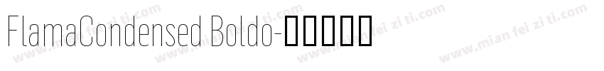 FlamaCondensed Boldo字体转换